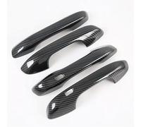 FIXCOR Para Kia Para Sorento 2021 2022 2023 Patrón Manija Puerta Lateral Cromada Cubierta Cuenco Pegatina Protectora Embellecedora Accesorios Estilo Coche (Carbon Fiber Plastic)