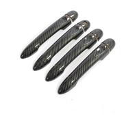FIXCOR Para Mercedes Para Smart Para Forfour 2014 2015 2016 2017 2018 2019 Cubierta Manija Puerta Automóvil Fibra Carbono Negra Brillante Accesorios Estilo(Fibra de carbon)