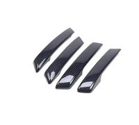 FIXCOR Para Mitsubishi Para Pajero V97 V93 V87 4PC ABS Fibra De Carbono Manija De Puerta Interior Cubiertas Decorativas Accesorios De Coche Interior