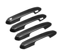 FIXCOR Para Toyota Para RAV4 2019 2020 2021 Manija De Puerta Cubierta Embellecedora Accesorios Exteriores Patrón De Fibra De Carbono Negro (B)