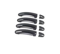 FIXCOR Para VW Para Touran 1T MK1 2003~2015 Patrón Fibra Carbono Negro Brillante Cubierta Manija Puerta Cromada Accesorio Exterior Estilo De Coche (Carbon Fiber 4pcs)