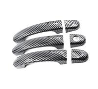 FIXCOR Para VW T5 T6 Para Transporter Para Caravelle Para Caddy Para Van Exterior Lado Cubierta De Manija De Puerta De Coche Embellecedor Decorativo (Fibra de carbon)
