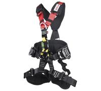 Fixe - Arnés Integral Challenger para Industria y Trabajos Verticales, Anticaídas y Suspensión, Talla L-XL, 140 kg, 6 Hebillas, Bolsa Estanca 10L y Mosquetón, Certificado EN361/EN813/EN358