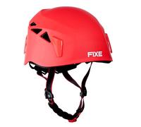 Fixe - Casco Escalada ABS Helmet - Cascos Escalada Roca, Alpinismo, Barranquismo, Espeleología y Vías Ferratas - Casco Unisex, Ajustable, Estradas de Aire - Rojo, 53-60 cm