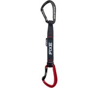 FIXE - Cinta Exprés Picot Team Edition para Escalada Deportiva y Desplomes - Alta Visibilidad y Máxima Precisión - Mosquetones Picot Curve + Straight - Poliamida - 18 cm - Color Rojo