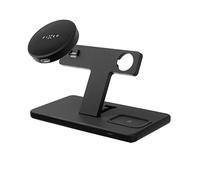 FIXMPOS-BK - Cargador Qi, MagSafe, 15 W, 3 en 1, para Apple, negro