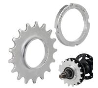 Fixed Bike Sprocket, Cycling Chain Freewheel, Gear Cog Replacement, Heat Treated Pressure Steel, Silver Electroplated Finish, Outdoor Road City Mountain Biking, Size See Options Silver 1 Piece