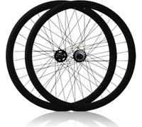 Fixed Gear 700C Wheelset 17 Teeth 32 Spoke V Brake 100mm/120mm Track Bike Wheels Fixie Single Speed Bikes Front and Rear Wheel For 23C Height 40/90mm(Front Rear,40mm)