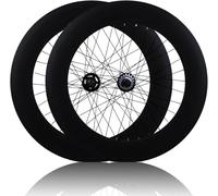 Fixed Gear 700C Wheelset 17 Teeth 32 Spoke V Brake 100mm/120mm Track Bike Wheels Fixie Single Speed Bikes Front and Rear Wheel For 23C Height 40/90mm(Front Rear,90mm)