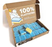FixedNow 30 x Pastillas ecológicas para lavavajillas sin plástico, todo en uno, 30 unidades, para un mes de fragancia a limón, tres capas, pastillas para lavavajillas,