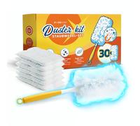 FixedNow Paquete de 30 paños de Repuesto XXL con Plumero Swiffer Duster | Juego de Plumero con Mango para Limpieza en seco | Recarga de limpiaparabrisas para el hogar y el Coche