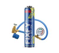 FIXFY 5 en 1, repuesto para refrigerante R134a, con aceite, secador, sellador, gas y tinte UV, set con tubo y manómetro, bote de 500 ml