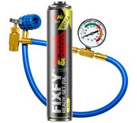 FIXFY TRUCK & AGRO - Kit 2 en 1 para grandes aires acondicionados - Reemplazo de refrigerante R134a con aceite y colorante UV - Recarga independiente del aire acondicionado en camiones y maquinaria