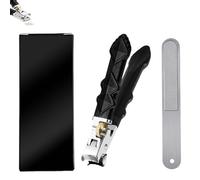 Fixhoo Orthoclip Fixhoo, cortaúñas inclinado con bloqueo de seguridad, afilado, grande y ancho para uñas gruesas y personas mayores (D)
