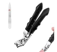 Fixhoo Orthoclip, Fixhoo Ortho Clip, Wide Jaw Opening Anti-Splash Slanted Nail Clipper, Long Handled Toenail Ergonomic Curved Toenail Clippers for Seniors Thick Toenails (1pcs)