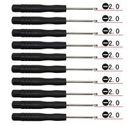 Fixinus Juego de 10 mini destornilladores ranurados de cabeza plana de 2,0 mm para teléfono celular, iPhone, Samsung, tableta, laptop, PC, juegos y pequeños dispositivos electrónicos