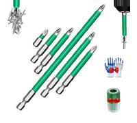 FixionTools Drill Bits, FixionTools Magnetic Drill Bits, K5 Impact Resistant Non Slip Bit, Rowgins High Magnetic Screw Driver Drill Bit Set 25 50 65 70 90 150mm Screwdriver Set for Repair (A)