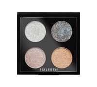 Fixleren Paleta de sombras de ojos de camaleón con purpurina, paleta de sombras de ojos nude, 4 colores, altamente pigmentada, resistente al agua, color de colores brillantes (1 combinación de color)