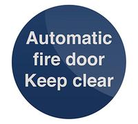 FIXMAN 338623 rígido Glow-in-The-Dark automático Fire Puerta Sign 100 x 100 mm