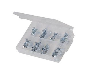 Fixman 613208 - Pack de 40 tuercas de mariposa, color plata