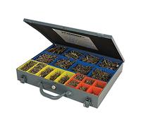 Fixman 640485 - Pack de 3400 tornillos dorados avellanados, color oro