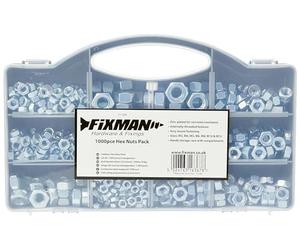 Fixman 771284 - Pack de 1000 tuercas hexagonales, color plata