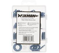 Fixman 961227 - Pack de 120 arandelas (goma de caucho) color negro