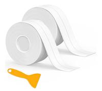Fixmend 2 Rollos Cinta Selladora Impermeable para Baño, Cinta De Sellado Autoadhesiva, Para Cocina, Bañera, Lavabo, Esquina De Pared, Inodoro, Puerta, Ventana Varias Ocasiones (320 * 3,8 Cm)