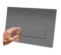 Fixnorex Placa de Accionamiento WC para Geberit Sigma 01/20/30 Cromo | Placa de Doble Descarga para UP300 & UP320, con Kit de Palancas y Marco de Instalación, 245 × 164 mm