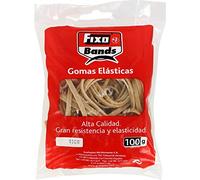 FIXO 56340 Bolsa de Gomas Elásticas, 100 g, Multicolor, 4 mm x 10 cm