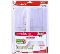 Fixo Cover - Forro de Libros Ajustables Forra Fácil, 5 Unidades, 22x43cm, Solapa Ajustable, PVC 130 Micras, Transparentes, Perfectas para Proteger tus Libros Escolares