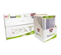 Fixo Cover - Pack 50 Forros Libros Ajustable 22 x 40 cm, Forrafácil 70µ | Polipropileno Transparente, Solapa Ajustable Adhesivo Removible, Ideal para Libros Pequeños, Educación Infantil y Primaria