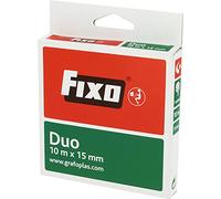 Fixo Duo 75600000. Cinta Adhesiva Doble Cara, 15mmx10m, Libre de Ácido y Lignina, Perfecta para Manualidades con Goma EVA y Scrapbooking, transparente