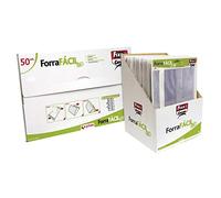FIXO Forro Adhesivo para Libros Grafoplas Ajustable Solapa Transparente PVC 25 Piezas 28 x 53 cm