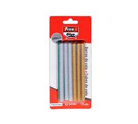 Fixo Glue - Set de 12 Barras de Silicona para Pistola Termofusible, Surtido Colores Purpurina, 75mm Diámetro x 100mm Longitud, Perfecta para Manualidades