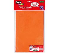 Fixo Kids 40052. Bolsa de 10 Unidades de Fieltro, Naranja, 20 x 30 cm