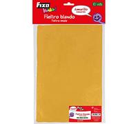 Fixo Kids 40060. Bolsa de 10 Planchas de Fieltro, Amarillo, 20 x 30 cm, 1,75mm Grosor