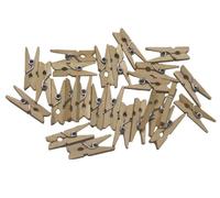 Fixo Kids 68005800. Paquete de 30 Pinzas de Madera Pequeñas, Color Natural, Perfectas Para Manualidades y Decoraciones