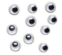 Fixo Kids 68009800. Pack de 100 Ojos Móviles Adhesivos, Redondos, Color Negro, 4mm, Perfectos para Manualidades Escolares