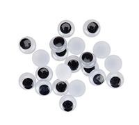 Fixo Kids 68009900. Pack de 90 Ojos Móviles Adhesivos, Redondos, Color Negro, 6mm, Perfectos para Manualidades Escolares