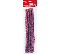 Fixo Kids 68014000. Pack de 50 Limpiapipas Brillantes Color Rosa-Plata Para Manualidades, 6mm Diámetro, 30cm de Largo