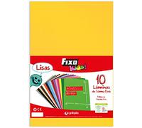 Fixo Kids | Bolsa Goma EVA Grande Amarillo | 10 Láminas 40x60 cm | Grosor: 2mm | Ligeras y Flexibles | Perfectas para Manualidades Escolares, Disfraces y Decoraciones