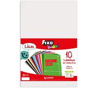 Fixo Kids | Bolsa Goma EVA Grande Blanco | 10 Láminas 40x60 cm | Grosor: 2mm | Ligeras y Flexibles | Perfectas para Manualidades Escolares, Disfraces y Decoraciones