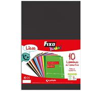 Fixo Kids | Bolsa Goma EVA Grande Negro | 10 Láminas 40x60 cm | Grosor: 2mm | Ligeras y Flexibles | Perfectas para Manualidades Escolares, Disfraces y Decoraciones