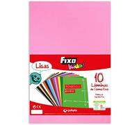 Fixo Kids | Bolsa Goma EVA Grande Rosa | 10 Láminas 40x60 cm | Grosor: 2mm | Ligeras y Flexibles | Perfectas para Manualidades Escolares, Disfraces y Decoraciones