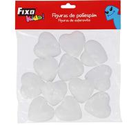 Fixo Kids - Paquete de 12 Figuras de Poliespán en Forma de Corazones, 4,5cm, Para Manualidades