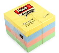 Fixo Notes 65005190. Cubo de Notas Adhesivas, 400 Hojas, 51x51mm, Colores Surtidos Pastel