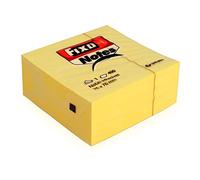 FIXO Notes 65005463. Cubo de Notas Adhesivas, 400 Hojas, 76x76mm, Color Amarillo