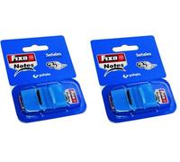 Fixo Notes 65006630. Marcadores Adhesivos con Dispensador, Azul, PET, 25x43mm (Paquete de 2)