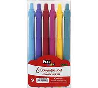 Fixo Pack de 6 Boligrafos Soft con Olor. De Colores, surtido (Grafoplás 32999)